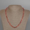 Collier en rhodonite, pierre naturelle, perles facettées, diamètre 7×9 mm ±, longueur 49 cm ±