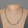 Collier en apatite naturelle, perles cubiques facettées, diamètre 4 mm, longueur 48 cm ±