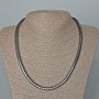 Collier en hématite « Zigzag », diamètre environ 6×5 mm, longueur environ 48 cm