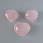 "Cœur" quartz rose souvenir pierre naturelle, diamètre assorti 40×36 mm ± à partir de 60 g (pour 100 g).