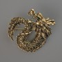 Broche-pendentif Dragon doré métal 42×42 mm