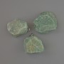 Pendentif en amazonite naturelle brute, dimensions 26×20 à 35×29 mm, assortiment