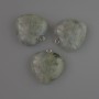 Pendentif cœur en labradorite, diamètre 27×25 mm+