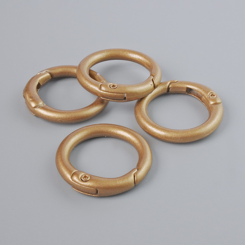 Fermoir mousqueton bronze couleur métal 25 mm