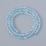 Perles de topaze naturelles, cubes facettés, diamètre 4 mm ±, longueur 40 cm ± sur fil