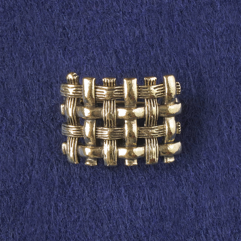 Broche Accent métal doré foncé 16×22 mm+
