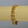 Bracelet d'hématite « Arbre » couleur doré mat, diamètre 12×4,5 mm ±, longueur 18 cm ± (élastique)