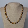 Collier barillet en œil-de-tigre, 50 cm