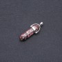 Pendentif hexagonal en rhodonite 39x32x9 mm