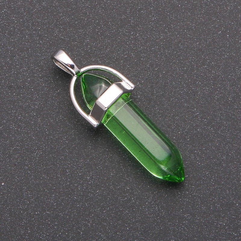 Pendentif hexagone vert 8×35×41 mm