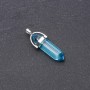 Pendentif hexagonal bleu clair 41×34×9 mm