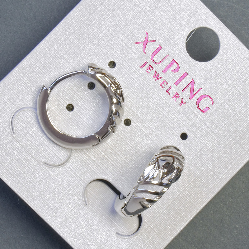 Boucles d'oreilles Xuping rhodium 7×17 mm