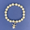 Bracelet Majorque blanc en acrylique, diamètre 8 mm, longueur 113 cm +/-, longueur 18 cm +/- élastique