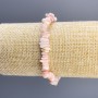 Bracelet en opale rose en éclats, diamètre 8×3 mm +-, longueur 18 cm élastique