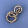 Broche Serpent couleur bronze émail métal doré 52×29 mm+