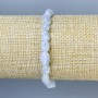 Bracelet calcédoine facettée, diamètre environ 5–8×6 mm ±, longueur 18 cm ± élastique