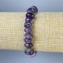 Bracelet en améthyste facettée 9–12×6–8 mm, longueur 18 cm, élastique