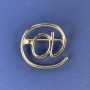 Broche «Chien» 30 mm ± métal doré