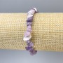 Bracelet en lépidolite, copeaux, diamètre 7×3 mm, longueur 18 cm, élastique