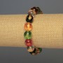 Bracelet en verre, perles lisses, diamètre 12 mm ±, longueur 18 cm ±, élastique