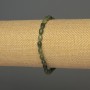 Bracelet en jadéite goutte, diamètre 7×4 mm ±, longueur 18 cm, élastique