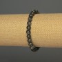 Bracelet en labradorite, billes lisses de 7 mm, longueur 18 cm, élastique