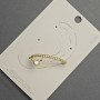 Cuff d'oreille doré, 12×32 mm ±, strass blancs