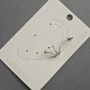 Cuff d'oreille argenté, longueur 35 mm ±, strass blancs