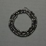 Perles de tourmaline facettées en cube 3 mm +/- sur fil, longueur 39 cm+