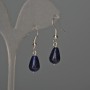 Boucles d'oreilles en quartz teinté 8×12 mm ±, longueur environ 32 mm