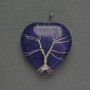 Pendentif Cœur en lapis-lazuli, monté sur argent