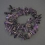 Perles d'améthyste éclats 14-20×3-6 mm sur fil, longueur 40 cm+