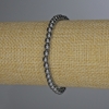 Bracelet térahertz à billes lisses, diamètre d'environ 5 mm, longueur d'environ 18 cm, élastique
