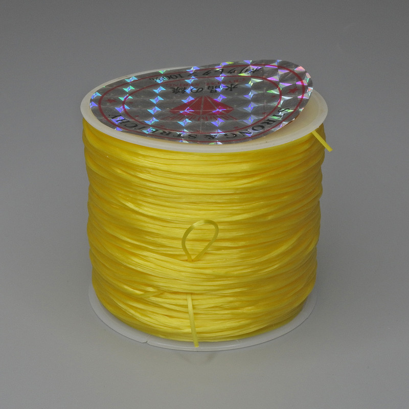 Élastique pour loisirs créatifs – bobine couleur jaune, longueur 30 m (+)