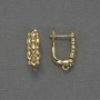 Crochets pour boucles d'oreilles en métal doré, 18 × 6 mm – paire