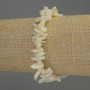 Bracelet en éclats de nacre, diamètre 7-12×2-4 mm, longueur 18 cm, extensible