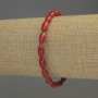 Bracelet en corail «Grain», diamètre 10×5 mm, longueur 18 cm, élastique