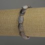 Bracelet en agate du Botswana, ovale, diamètre 14×10 mm, longueur 18 cm, élastique