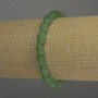 Bracelet en néphrite facettée, diamètre 10×6 mm, longueur 18 cm, élastique