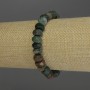 Bracelet en jaspe galets, perles de 9×7 mm, longueur 18 cm, élastique