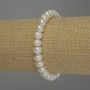 Bracelet de perles d'eau douce, diamètre 8 × 7 mm, longueur 18 cm (élastique)