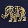 Broche-pendant Éléphant avec éclat doré 60x40 mm+