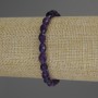 Bracelet en améthyste grain facetté, diamètre 8×5 mm, longueur 18 cm, élastique