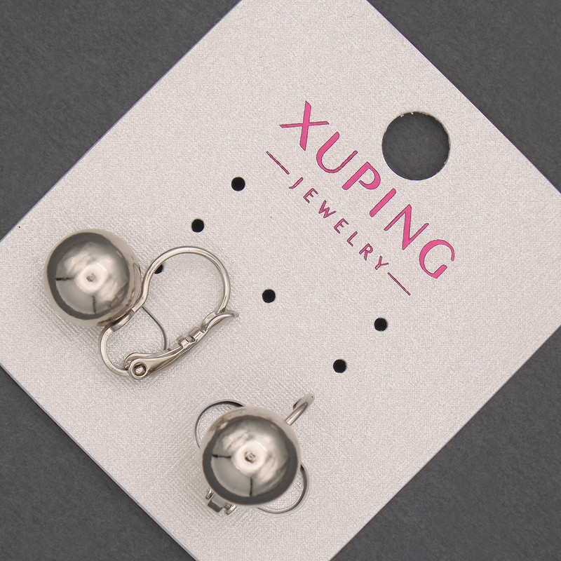 Boucles d'oreilles Xuping rhodié 10×15 mm