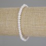 Bracelet de perles d'eau douce, diamètre 5×3 mm, longueur 18 cm (élastique)