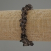 Bracelet en topaze fumée, éclats, diamètre 7-10×2-4 mm, longueur 18 cm, élastique
