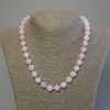 Collier en kunzite, billes lisses de 10 mm+-, longueur environ 50 cm+-, avec fermoir