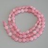 Perles facettées en quartz teinté «Tourmaline», en forme de disque, diamètre 6 mm, longueur 39 cm, sur fil