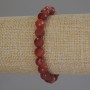 Bracelet en agate facettée, perles de 8 mm, longueur environ 18 cm, élastique