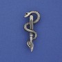 Broche Serpent en métal argenté 37x15 mm+